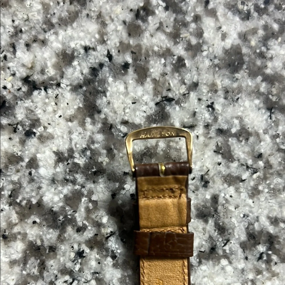 Vintage Hamilton Brown Leather Strap Watch